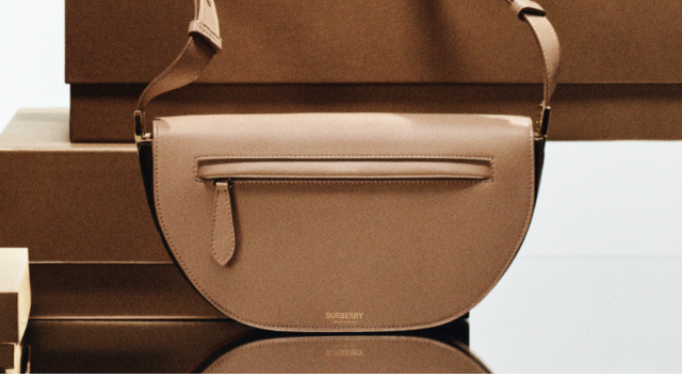 Classic Burberry handbag with a minimalist design.