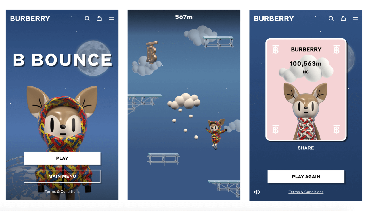 Burberry outlet web game